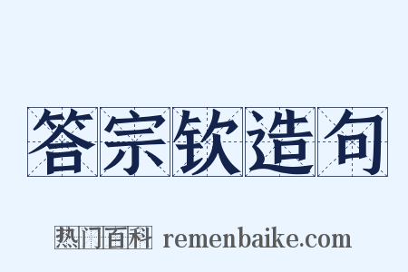 答宗钦造句是什么意思的图片